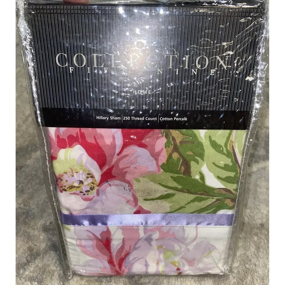 Collection Fifty Nine Hillary Floral Cotton Percale Standard Sham‎ Shabby New